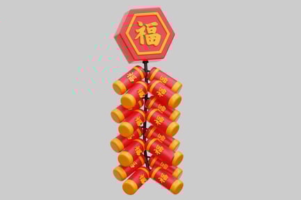 Preview: 3D Chinese New Year Firecrackers Decoration