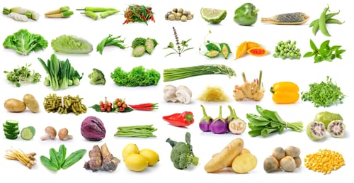 Preview: set of vegetable isolated on white background