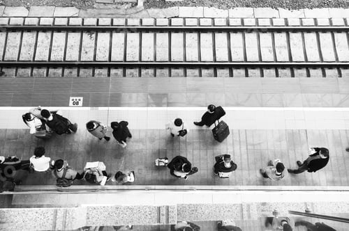 Preview: Travelers who are waiting for high-speed train. A High speed railway station in China.