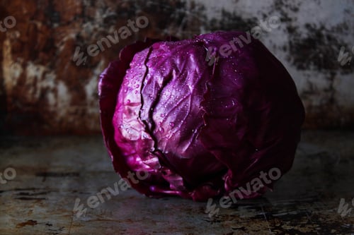 Preview: Rustic dark red cabbage