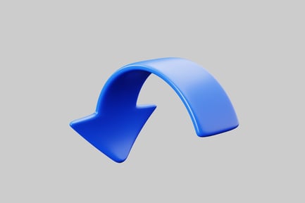 Preview: Blue curved arrow direction sign