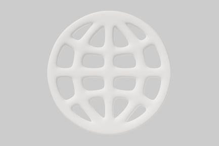 Preview: Circular object with rounded holes.