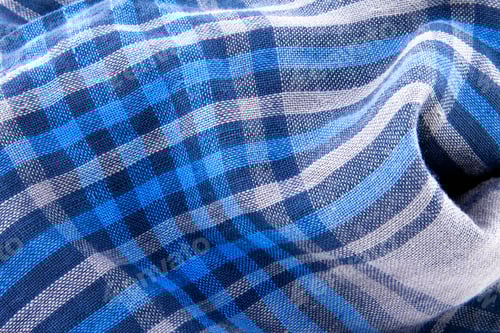 Preview: Blue Plaid Fabric with an Abstract Texture