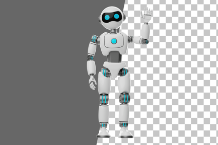 Preview: Robot Wave Hands 3D Illustration