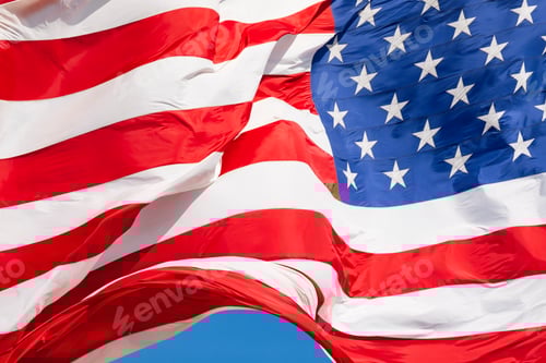 Preview: Patriotic American Flag Waving in the Breeze