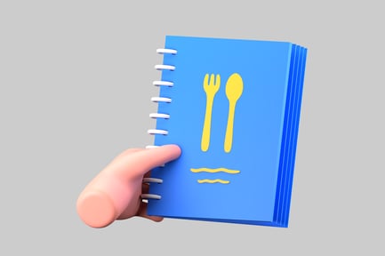 Preview: Cartoon cookbook accessory in hand