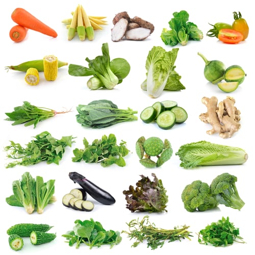 Preview: set of vegetable isolated on white background