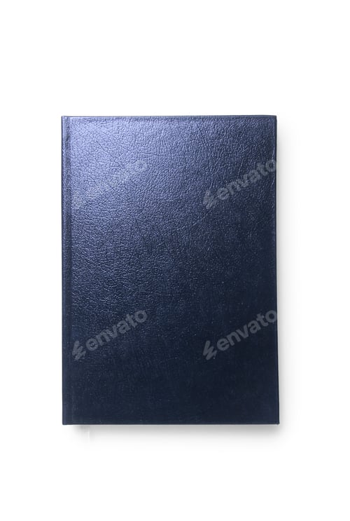 Preview: Black Leather Agenda Isolated top view