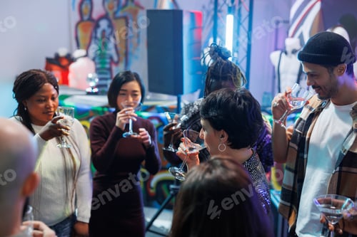 Preview: People drinking and celebrating in club