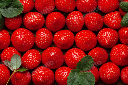 Preview: Ripe garden strawberry closeup