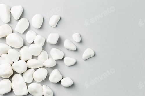 Preview: White stone on the grey background border