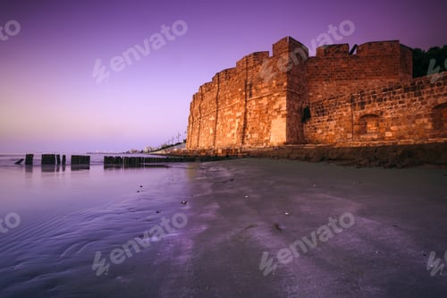 Preview: Beautiful sunrise at Larnaca Castle, Cyprus