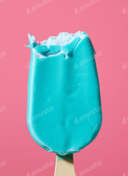 Preview: blue ice cream bar on wooden stick