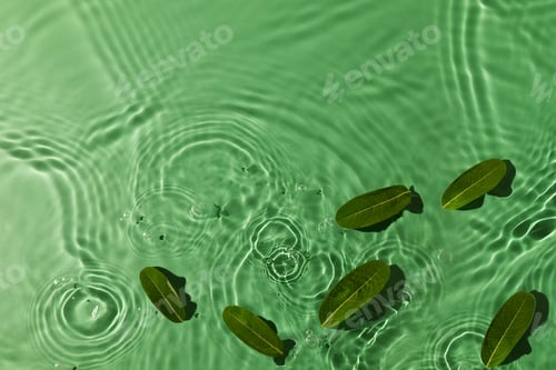 Preview: Natural Green Texture. Nature Concept. Green Freshness Smooth Water Ripple.