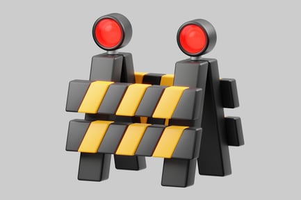 Preview: Traffic barriers with red lights