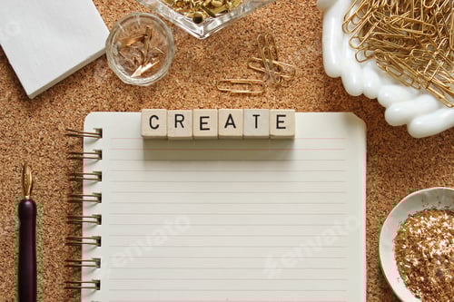 Preview: Desktop with “create” concept