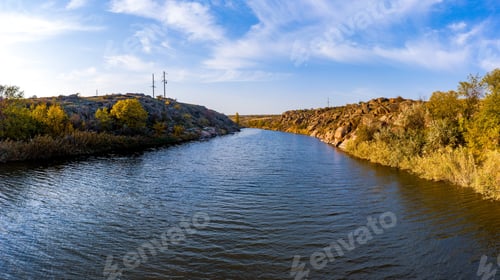 Preview: A stream flowing among huge stones in picturesque Ukraine