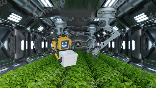 Preview: Robotic in agriculture futuristic concept.