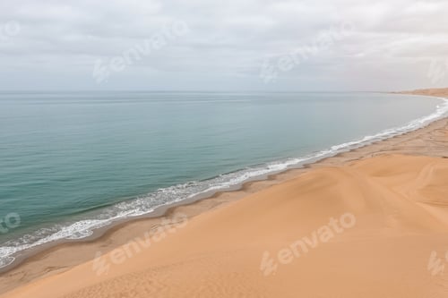 Preview: Aerial view of the Sandwich Harbour in Namib desert
