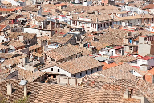 Preview: Panoramic view of houses in Xativa, Valencia, Spain
