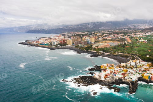 Preview: Top view of the town of Punta Brava near the town of Puerto de la Cruz on the island of Tenerife