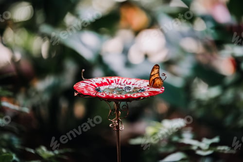Preview: A butterfly at a feeder