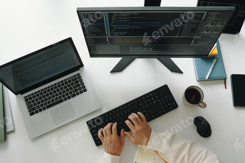 Preview: Programmer Developing Cybersecurity Computer System