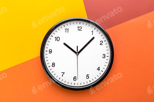 Preview: Wall Clock on color background