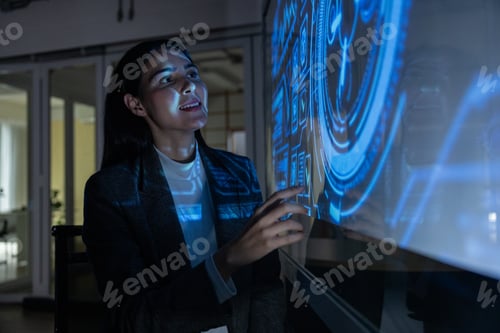Preview: Operating Futuristic Data Interface on Touchscreen