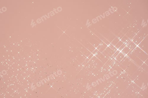 Preview: Abstract pink background with sparkles in the shape of stars.
