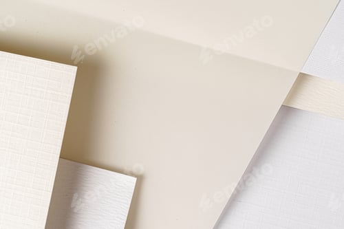 Preview: Pile of white carton paper sheets with copy space