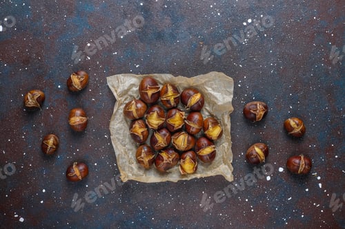 Preview: Tasty roasted organic chestnuts.