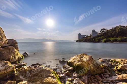 Preview: rocks on the shore of a rocky beach near a body of water