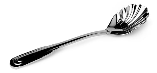 Preview: Grooved spoon for sugar/caviar isolated on white