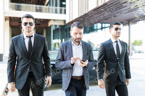 Preview: Officers Walking With Globally Known Entrepreneur