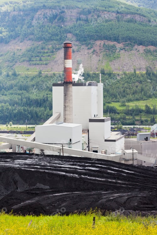 Preview: Coal mine electrical energy power plant in nature