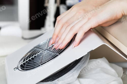 Preview: Beauty salon concept, nail salon. Hardware manicure.