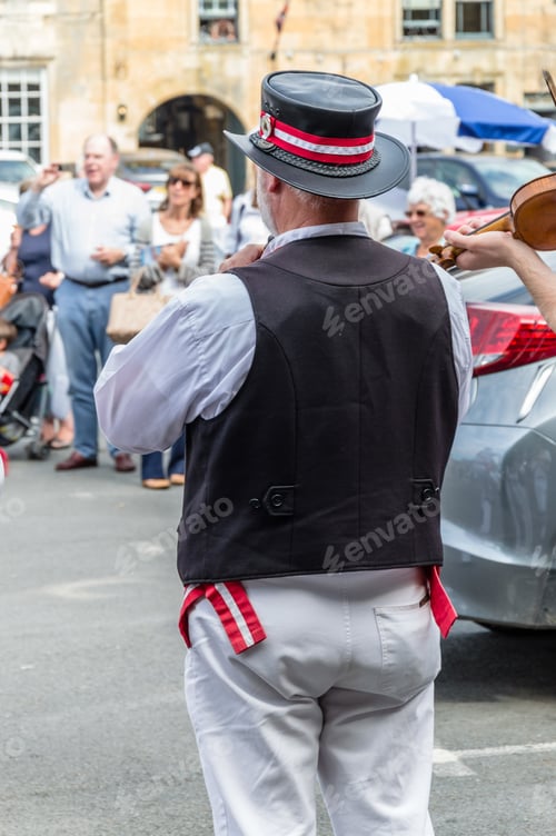 Preview: Morris Dancer in Stow on the Wold, Cotswolds