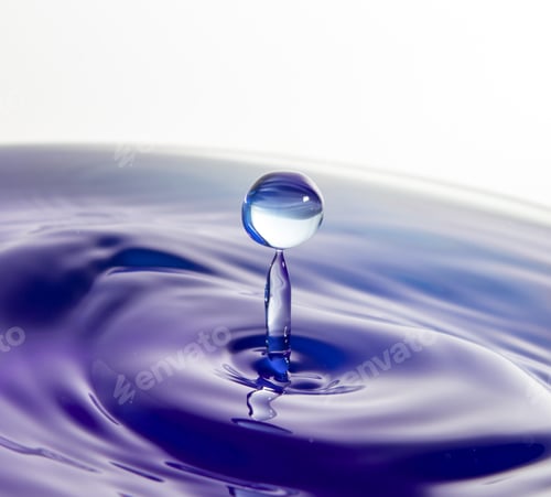 Preview: Water drop ripple effect in purple color tone