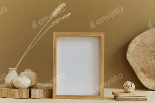 Preview: Composition of cozy minimalistic interior design