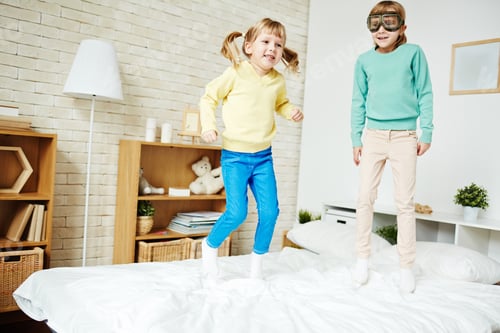 Preview: Jumping on bed