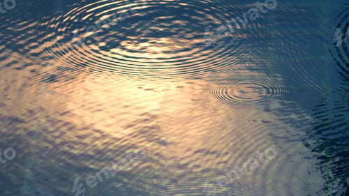 Preview: Rain drops on the water pool