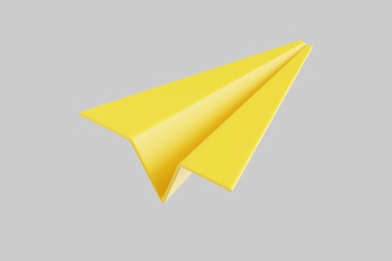 Preview: Simple yellow paper plane