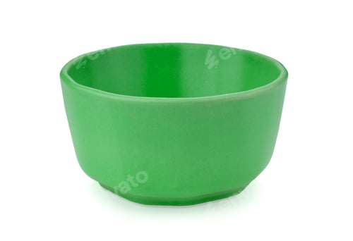 Preview: green ceramic bowl isolated on white background