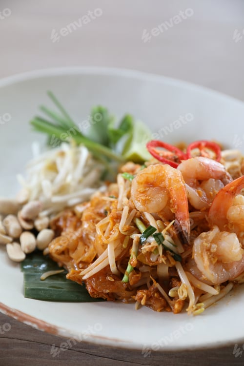 Preview: Thai Food Padthai Fried Noodle With Shrimp , Local Food