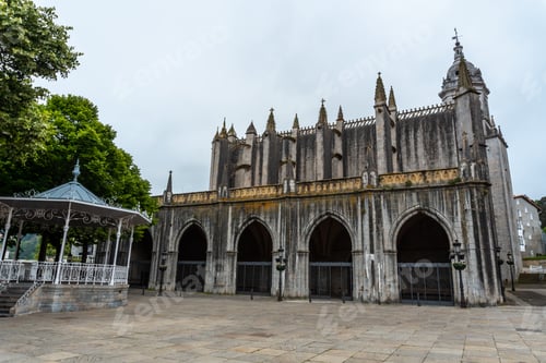 Preview: Cathedral of the municipality of Lekeitio, Bay of Biscay in the Cantabrian Sea