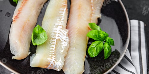 Preview: fish fish fillet blue whiting fresh seafood eating cooking appetizer meal food snack on the table