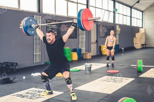 Preview: Sportive people training crossfit