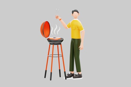 Preview: Cartoon grill master character