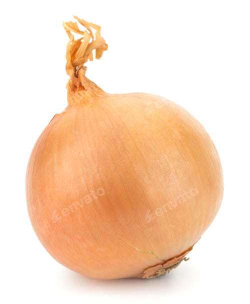 Preview: Fresh bulbs of onion on a white background